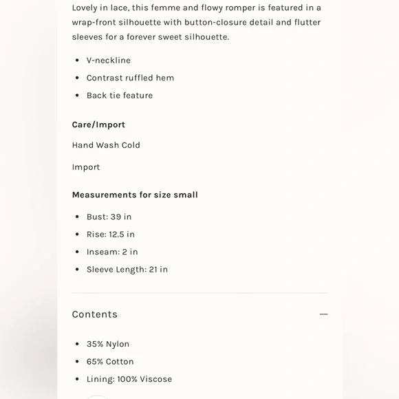 Free People Shyanne Romper Beige XS - Picture 5 of 9